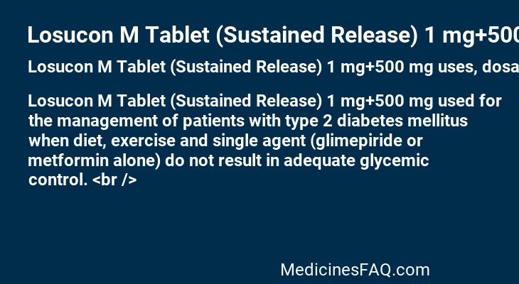 Losucon M Tablet (Sustained Release) 1 mg+500 mg