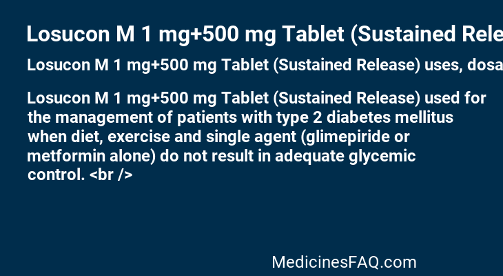 Losucon M 1 mg+500 mg Tablet (Sustained Release)