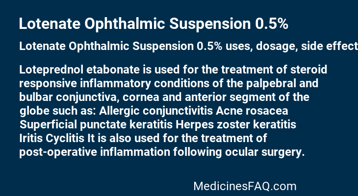 Lotenate Ophthalmic Suspension 0.5%