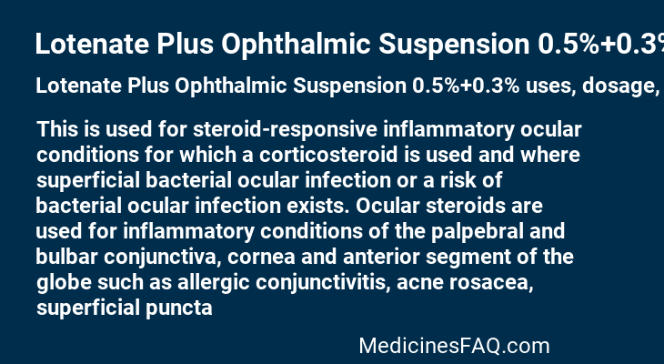 Lotenate Plus Ophthalmic Suspension 0.5%+0.3%