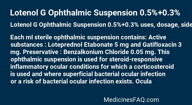 Lotenol G Ophthalmic Suspension 0.5%+0.3%