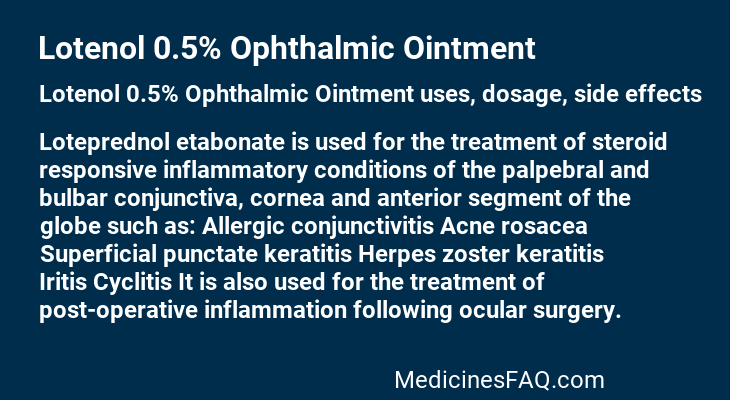 Lotenol 0.5% Ophthalmic Ointment