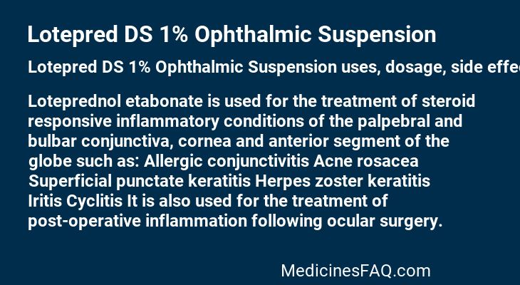 Lotepred DS 1% Ophthalmic Suspension