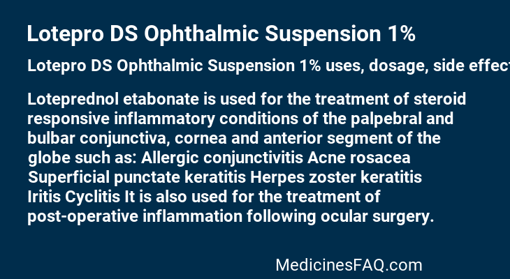 Lotepro DS Ophthalmic Suspension 1%