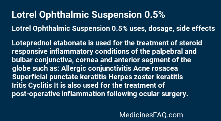 Lotrel Ophthalmic Suspension 0.5%