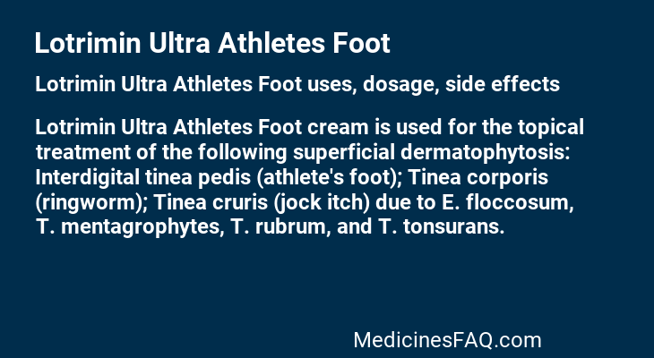 Lotrimin Ultra Athletes Foot