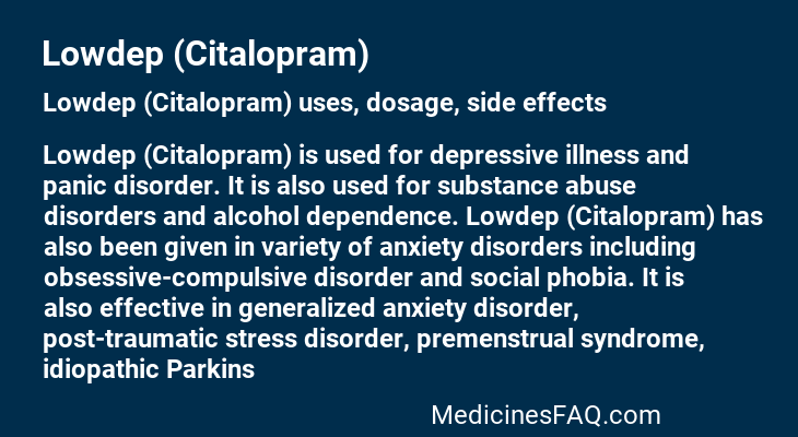 Lowdep (Citalopram)