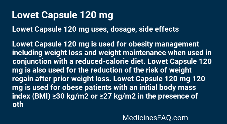 Lowet Capsule 120 mg