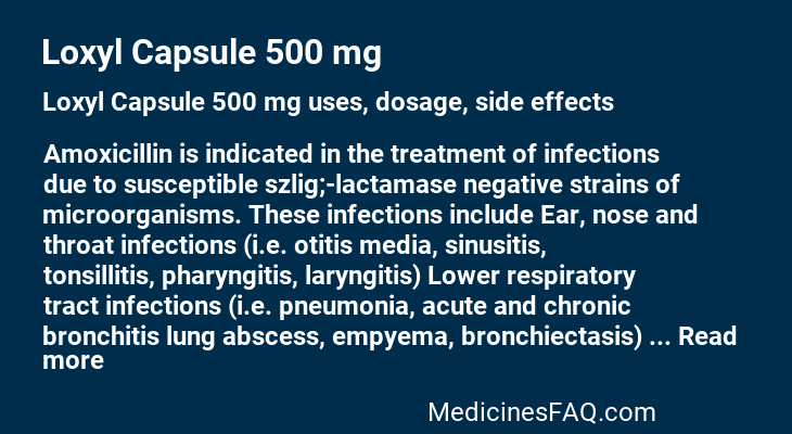 Loxyl Capsule 500 mg