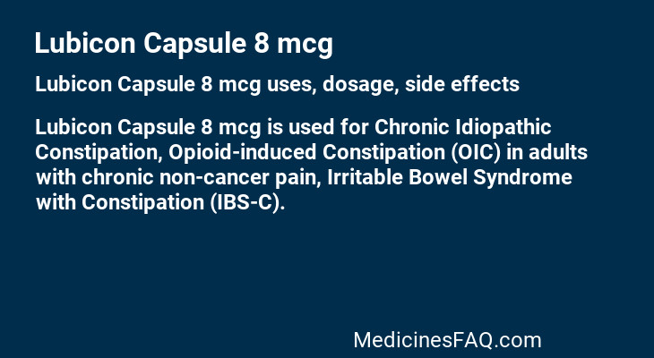 Lubicon Capsule 8 mcg