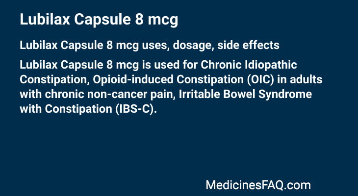 Lubilax Capsule 8 mcg