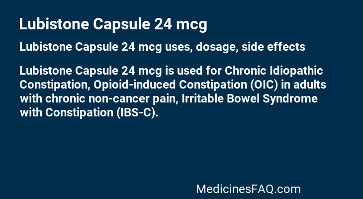 Lubistone Capsule 24 mcg