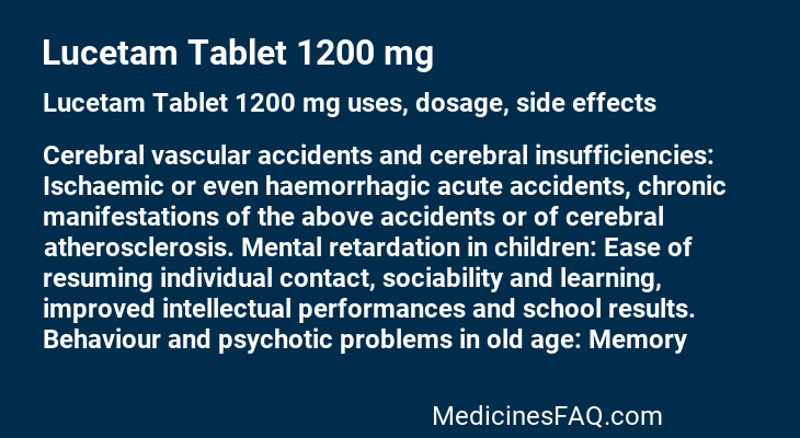 Lucetam Tablet 1200 mg