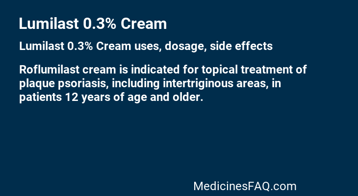 Lumilast 0.3% Cream