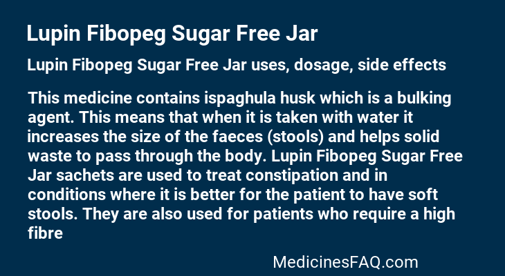 Lupin Fibopeg Sugar Free Jar