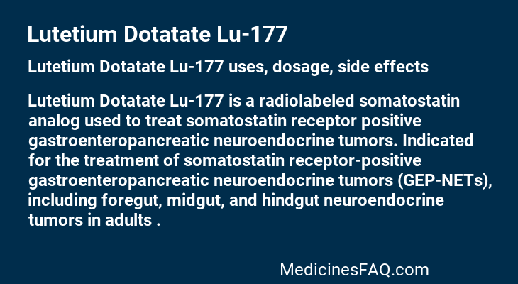 Lutetium Dotatate Lu-177