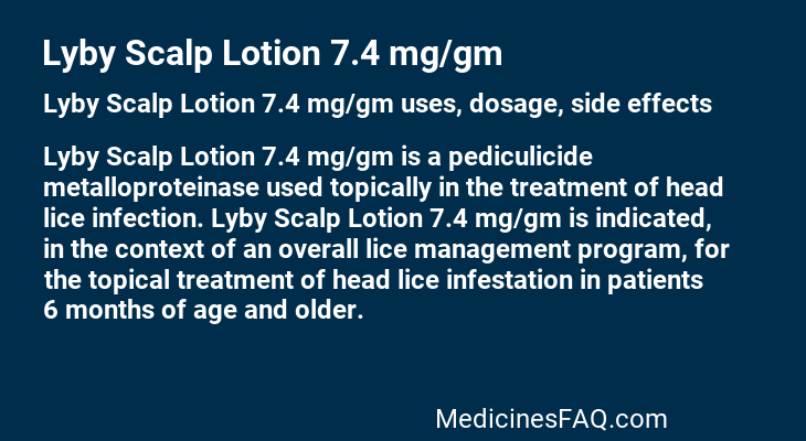 Lyby Scalp Lotion 7.4 mg/gm