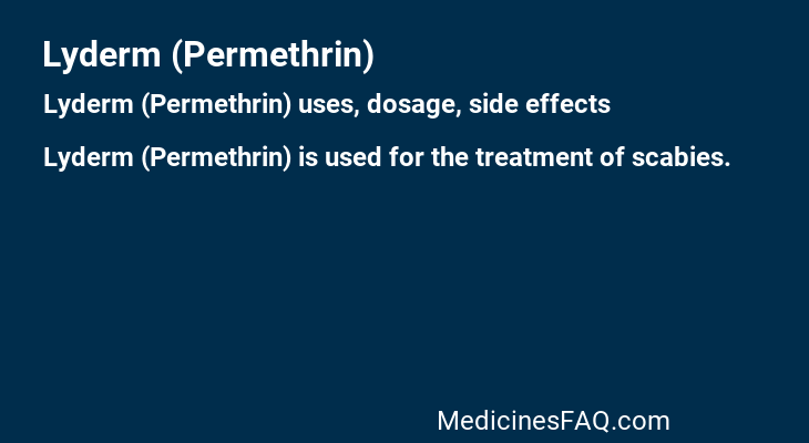 Lyderm (Permethrin)