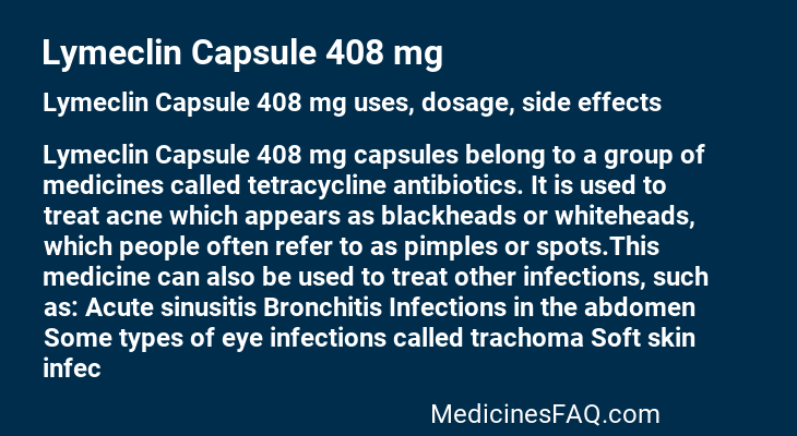 Lymeclin Capsule 408 mg