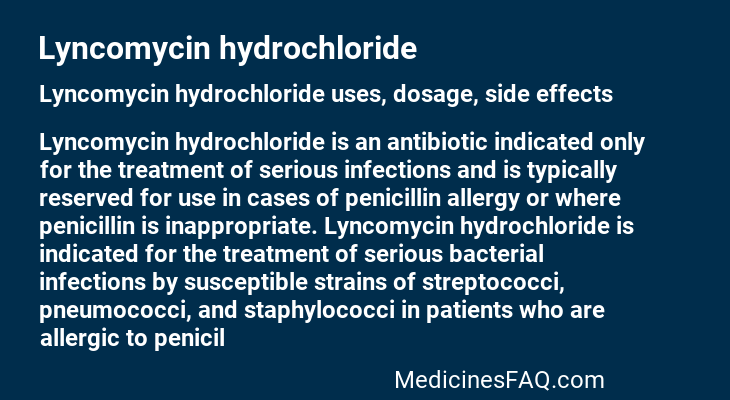 Lyncomycin hydrochloride