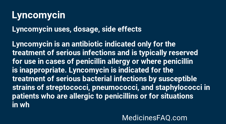 Lyncomycin