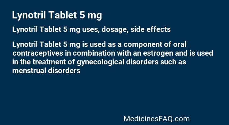 Lynotril Tablet 5 mg