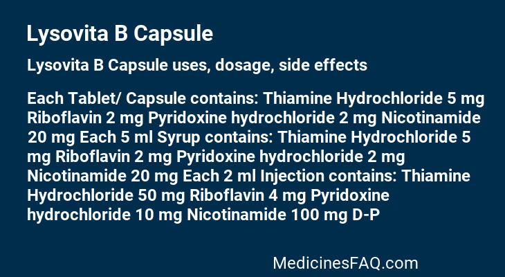 Lysovita B Capsule