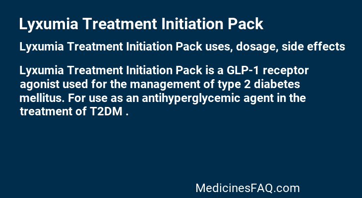 Lyxumia Treatment Initiation Pack