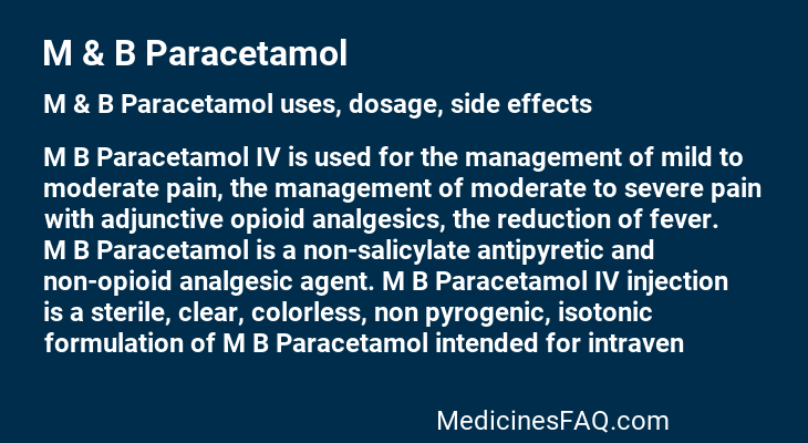 M & B Paracetamol