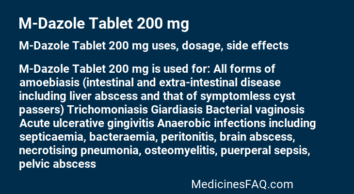 M-Dazole Tablet 200 mg