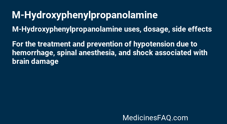 M-Hydroxyphenylpropanolamine