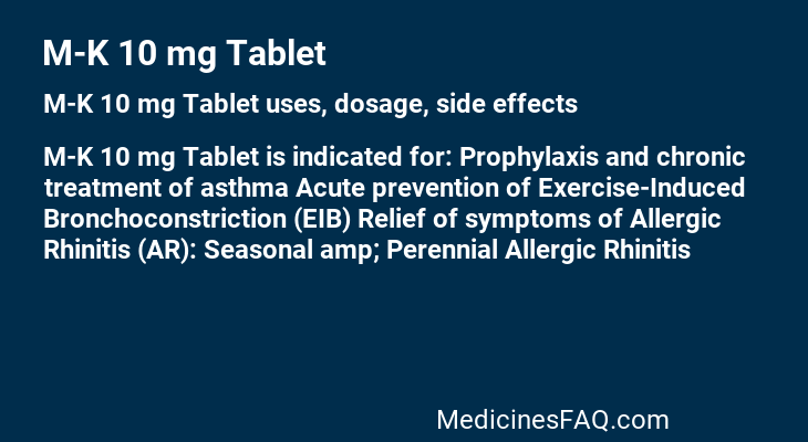 M-K 10 mg Tablet