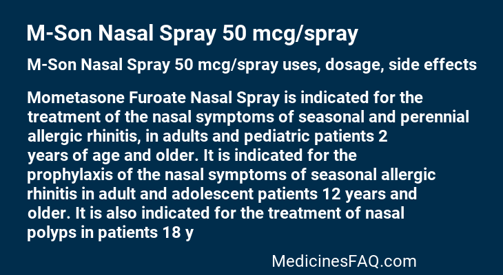 M-Son Nasal Spray 50 mcg/spray