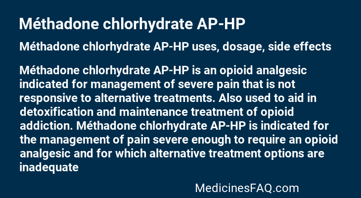 Méthadone chlorhydrate AP-HP
