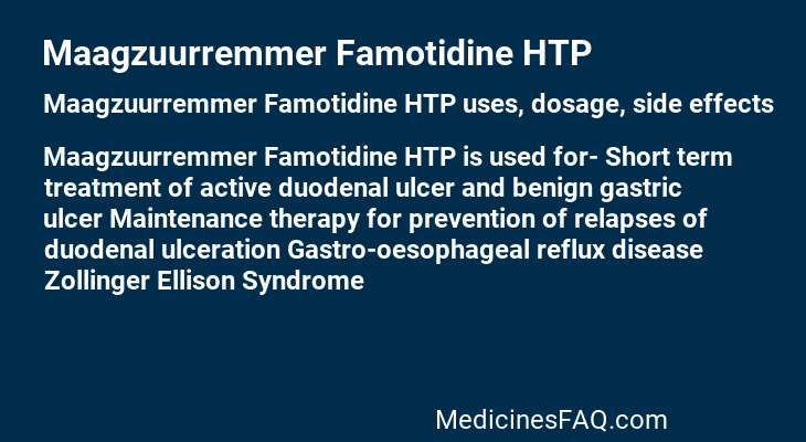 Maagzuurremmer Famotidine HTP