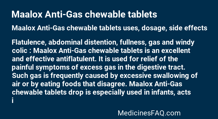 Maalox Anti-Gas chewable tablets