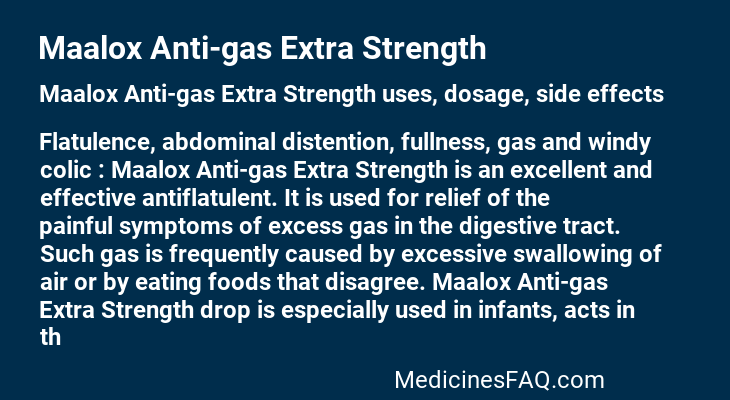 Maalox Anti-gas Extra Strength