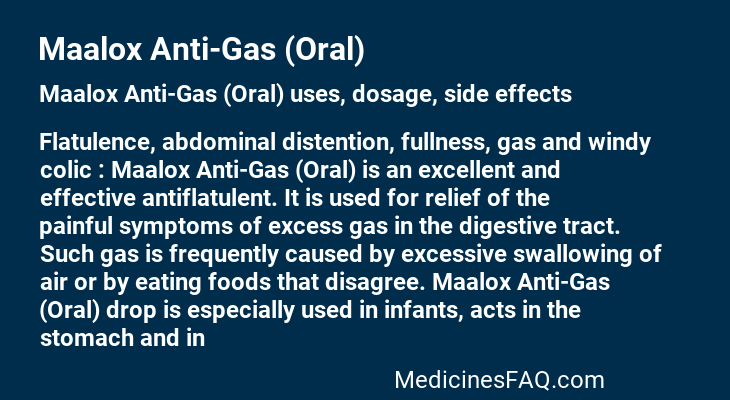 Maalox Anti-Gas (Oral)