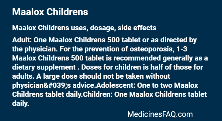 Maalox Childrens