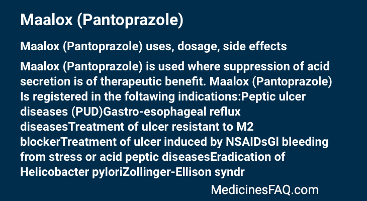 Maalox (Pantoprazole)