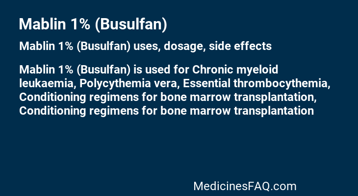 Mablin 1% (Busulfan)