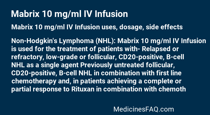 Mabrix 10 mg/ml IV Infusion