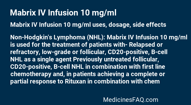 Mabrix IV Infusion 10 mg/ml