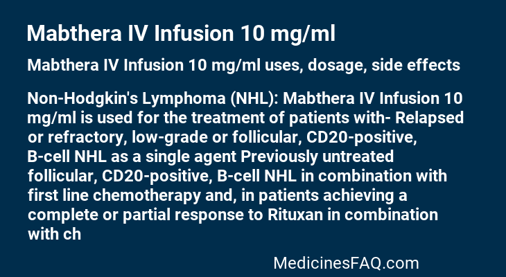 Mabthera IV Infusion 10 mg/ml