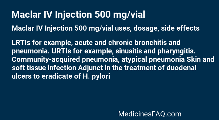 Maclar IV Injection 500 mg/vial