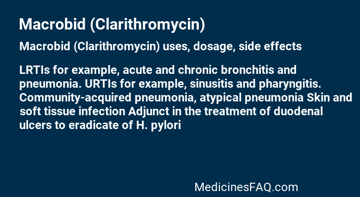 Macrobid (Clarithromycin)