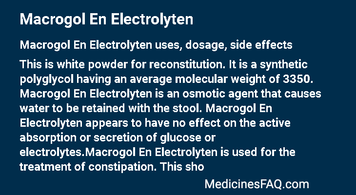 Macrogol En Electrolyten