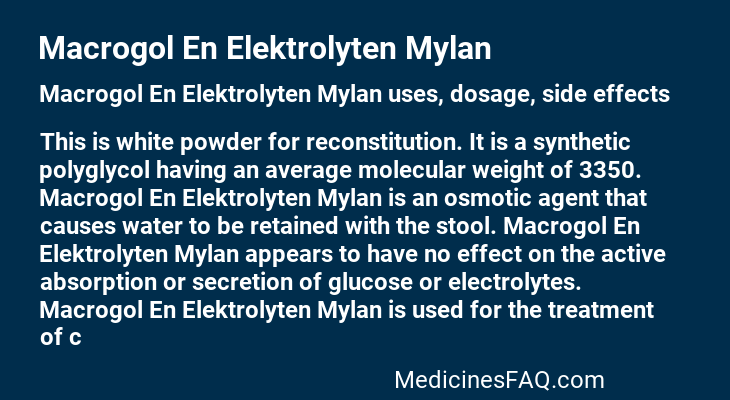Macrogol En Elektrolyten Mylan