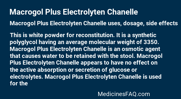 Macrogol Plus Electrolyten Chanelle