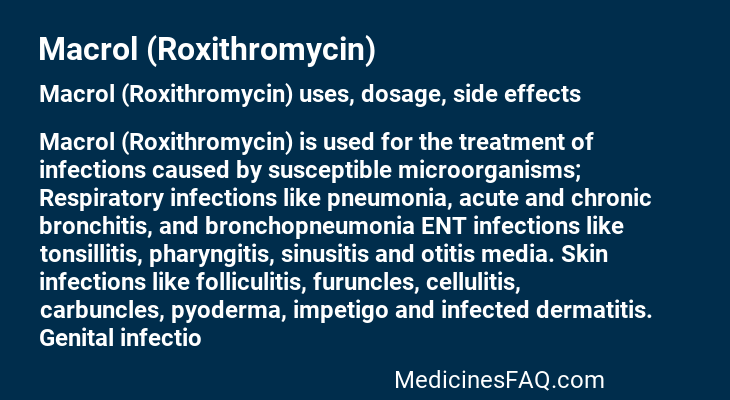 Macrol (Roxithromycin)